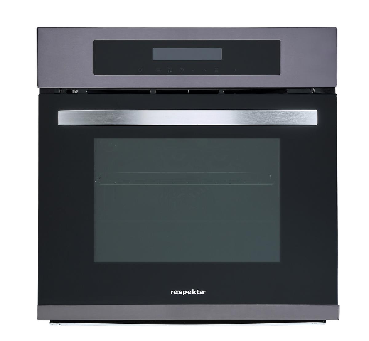 Backofenset DigiSet8BS5500 ca. 59,5/59/54,2 cm Edelstahl - Edelstahlfarben/Schwarz, Trend, Glas/Metall (59,5/59/54,2cm) - Respekta