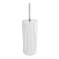 Garnitură perie WC Allstar Minas - argintiu/alb, Modern, plastic (10cm) - Wenko