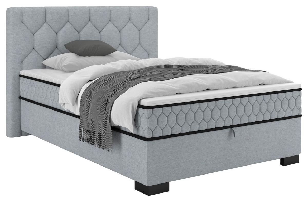 Boxbett Maya D Grau ca. 100x200cm - Schwarz/Grau, KONVENTIONELL, Holz/Holzwerkstoff (100/200cm) - Mömax