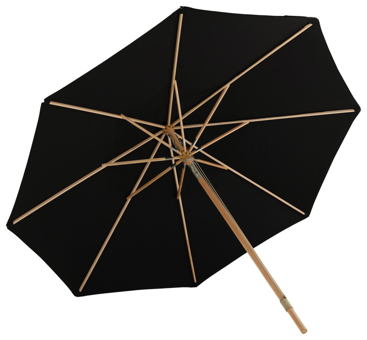 Sonnenschirm Nypo ca. 330 cm Schwarz - Schwarz, KONVENTIONELL (330/258/330cm) - Gardenson