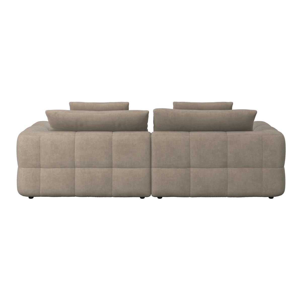 Zofa Lea, Bež, Šenilja, Žamet - črna/bež, Moderno, kovina/tekstil (284/87/110cm) - Bessagi Home
