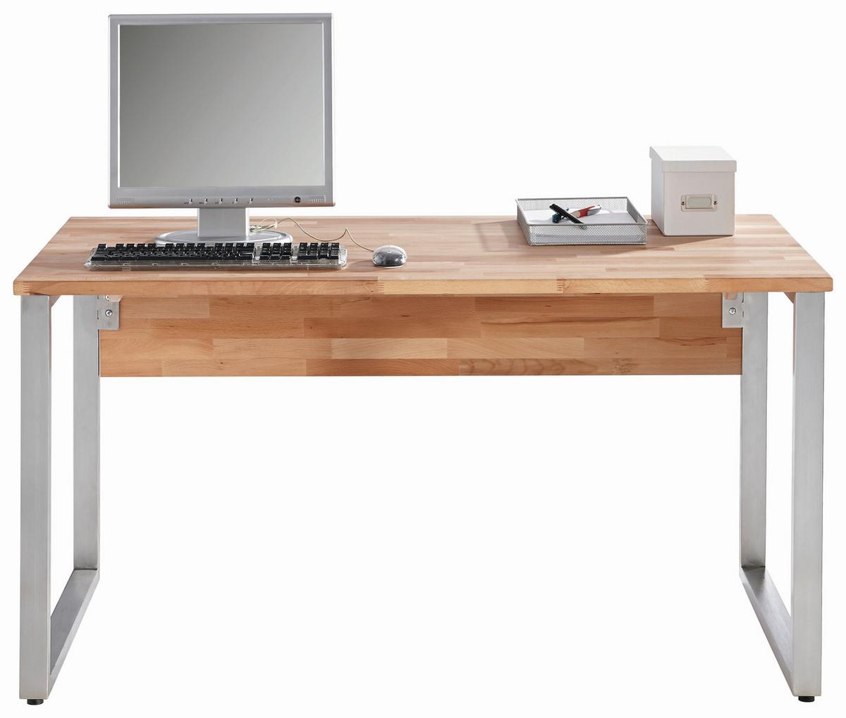 BIURKO OKLAHOMA -EXKLUSIV- - buk twardzielowy, Design, metal/drewno (140/70/76cm) - Carryhome