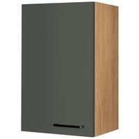 Küchenoberschrank Easytouch Grün - Eichefarben/Schwarz, MODERN, Holzwerkstoff/Metall (45/72/35cm) - Nobilia