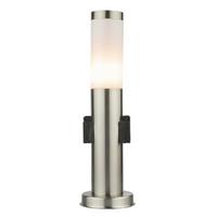 Außenstehleuchte Boston max. 60 Watt - Edelstahlfarben/Opal, Basics, Kunststoff/Metall (13,1/45cm) - Globo