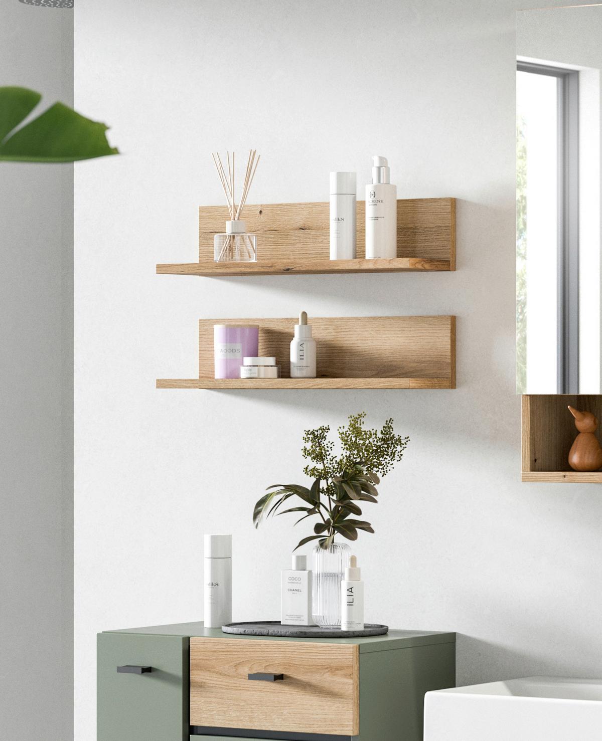Badezimmer Aqua Eichefarben - Eichefarben, Trend, Holzwerkstoff (51/12/14cm) - MID.YOU
