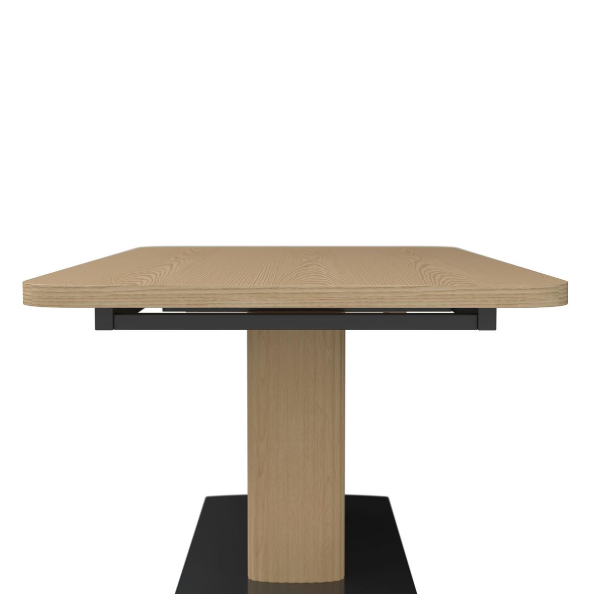 Ausziehtisch Amado Eichefarben Eiche furniert - Eichefarben/Schwarz, MODERN, Holz/Holzwerkstoff (160-200/90/76cm) - Bessagi Home