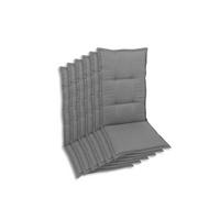 Sesselauflagenset Grau, 6-teilig - Grau, Basics, Textil (50/7/110cm)