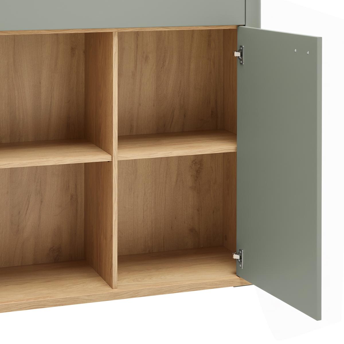 Highboard Lagos Salbeigrün/Eiche Artisan - Salbeigrün/Anthrazit, MODERN, Holzwerkstoff/Kunststoff (109,2/148,3/37,5cm) - Premium Living