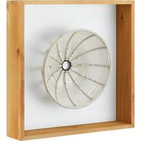 Wanddeko Nature ca. 40x40x8,5cm - Beige/Braun, MODERN, Holz/Textil (40/40/8,5cm) - Zandiara