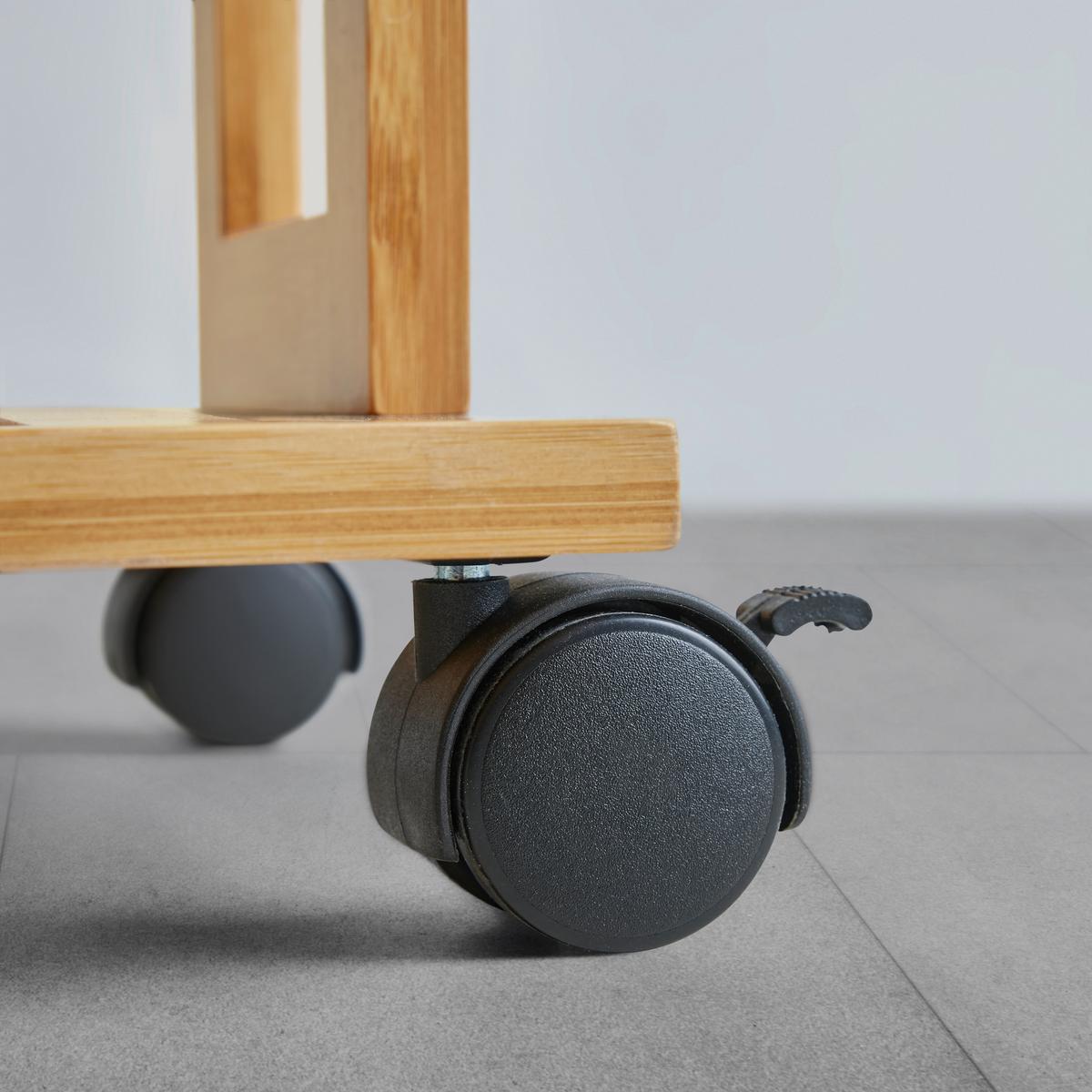 Allzweckwagen Anni in Naturfarben/Schwarz - Schwarz/Naturfarben, MODERN, Naturmaterialien/Holzwerkstoff (41,5/88/31,5cm) - Mömax