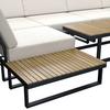 LOUNGEGRUPP MARLA - svart/akaciefärgad, Modern, metall/trä - Bessagi Garden