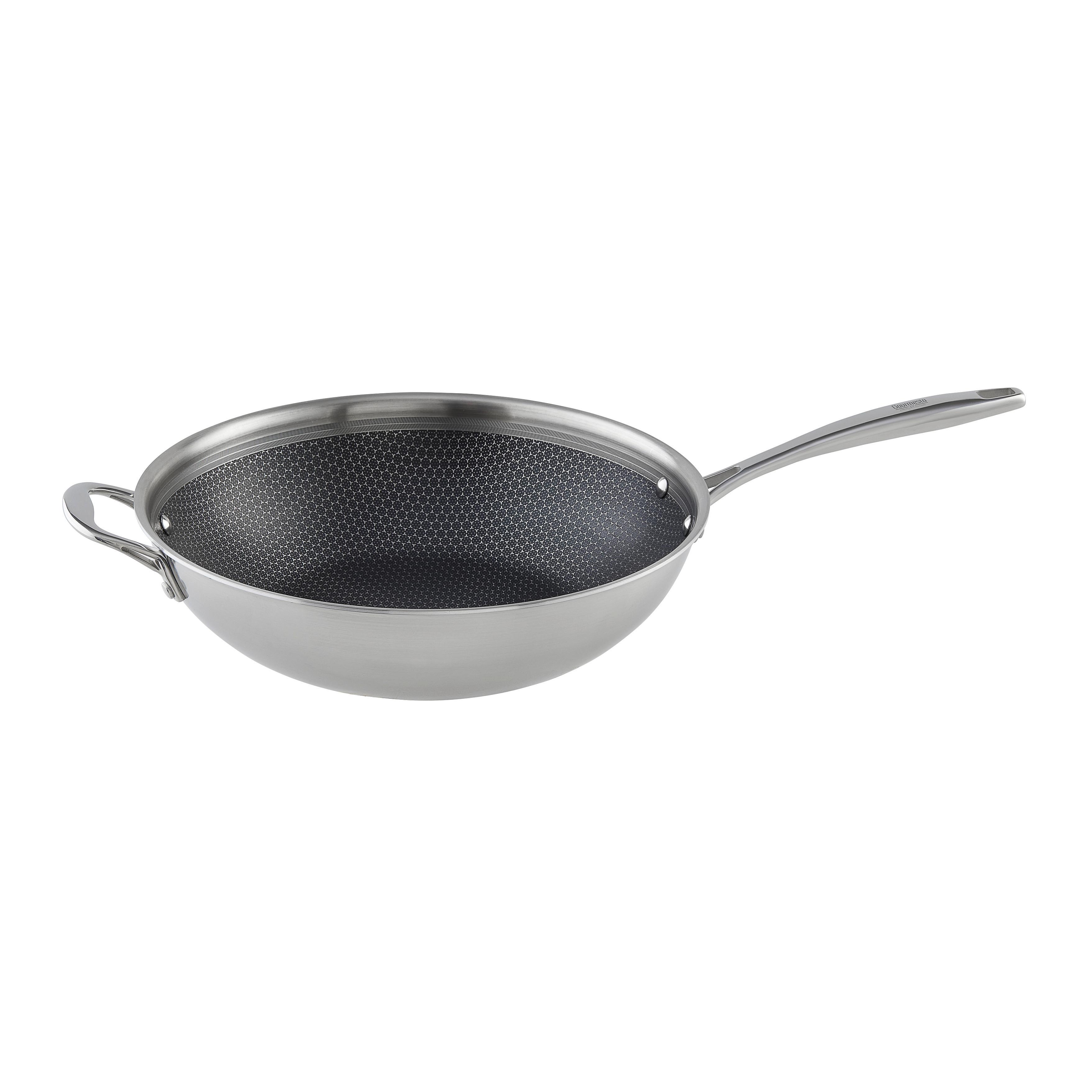 WOKPANNA SILVER LINE - stålfärgad, Modern, metall (30/8cm) - Gourmesto