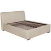 Oblazinjena Postelja France Storage, 180x200, Naravna - barve kroma/črna, Basics, kovina/tekstil (180/200cm) - Modern Living