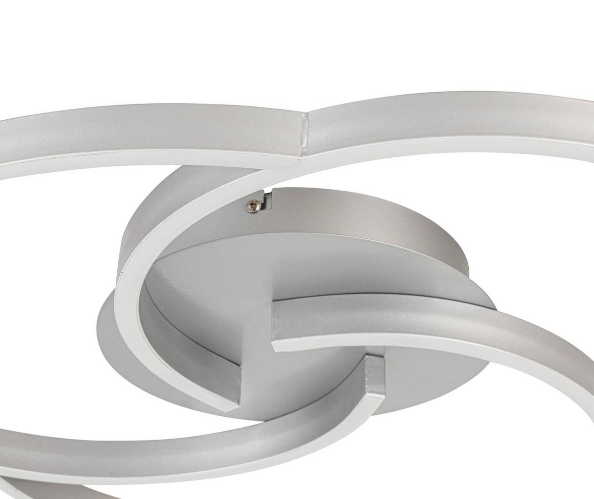 LAMPA SUFITOWA LED KERSTIN - kolor srebrny, Trend, tworzywo sztuczne/metal (50/7,5cm) - Novel