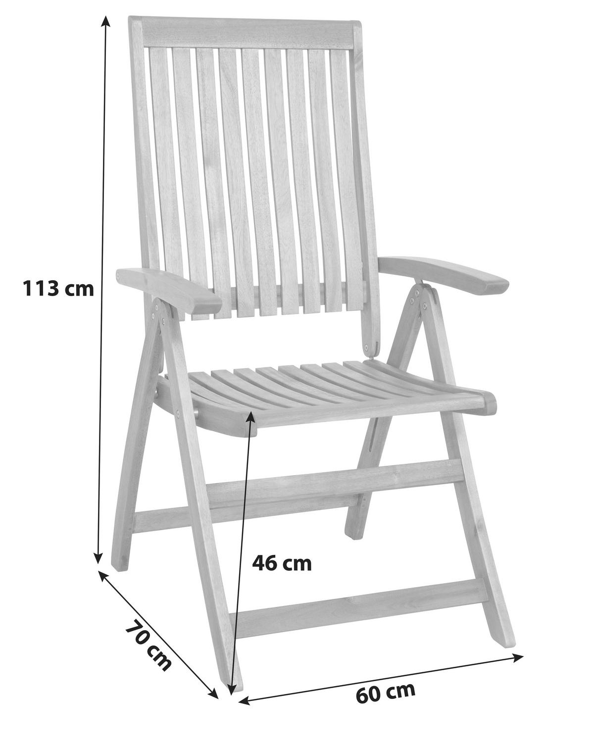 Gartenmöbel Set 7-tlg. Paleros Holz Akazie - Akaziefarben, KONVENTIONELL, Holz - Siena Garden