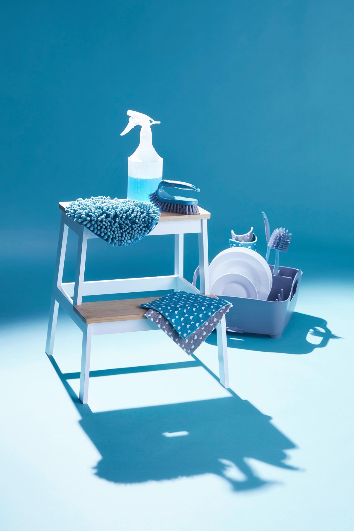 Hocker in Weiss/Naturfarben - Weiss/Naturfarben, Modern, Holz (43/47/43cm) - Mömax