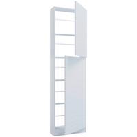 Schuhschrank FULISA Weiß ca. 50x180x17 cm - Weiß, Design, Holzwerkstoff (50/180/17cm) - MID.YOU