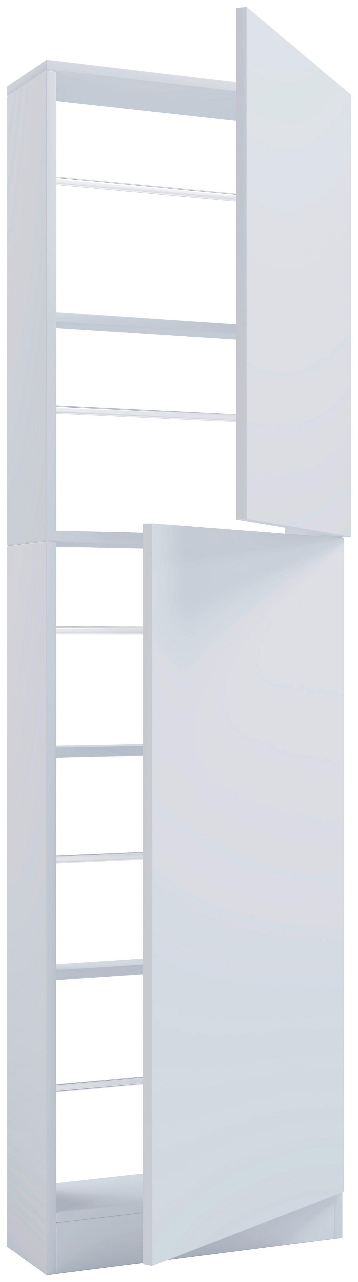 Schuhschrank FULISA Weiß ca. 50x180x17 cm - Weiß, Design, Holzwerkstoff (50/180/17cm) - MID.YOU