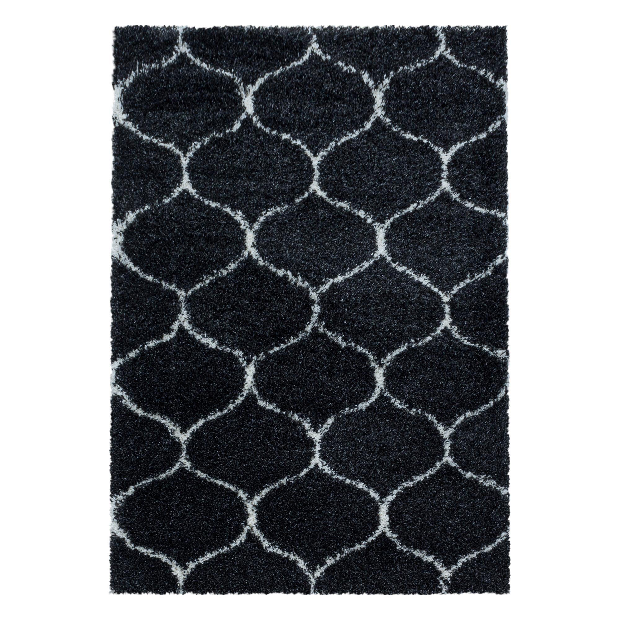Hochflorteppich Salsa Anthrazit ca. 60x110cm - Anthrazit, Design, Textil (60/110cm)