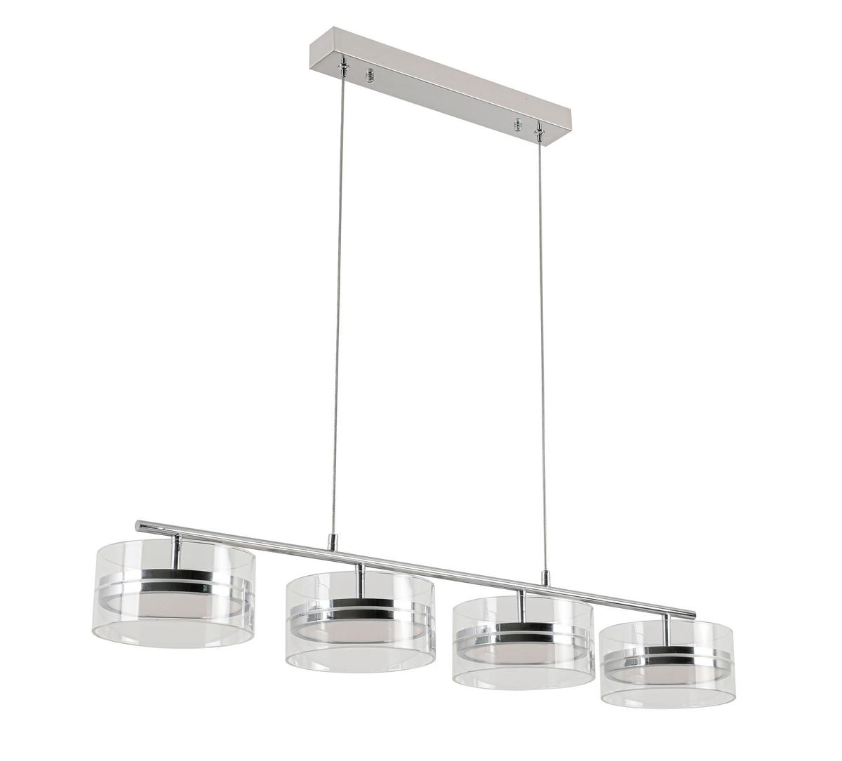 LAMPA WISZĄCA LED LUCA *SBN*SH* - kolor chromowy, Design, tworzywo sztuczne/metal (93/18/120cm) - Novel