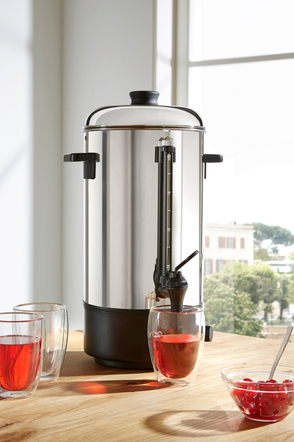 DOZOWNIK DO NAPOJÓW GORĄCYCH MIA - kolor stalowy/czarny, Basics, metal (33,5/58cm) - Novel