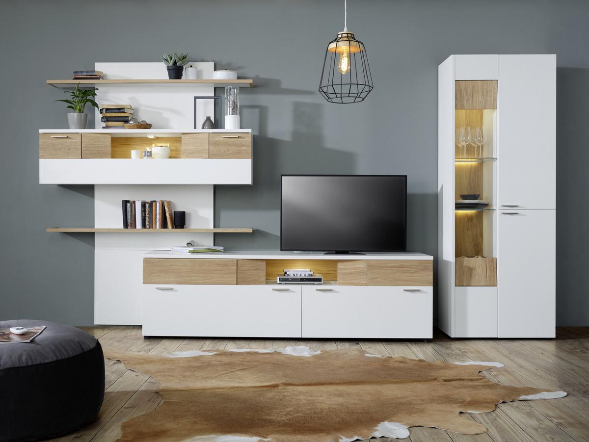 Wandpaneel in Weiß - Weiß, MODERN, Holzwerkstoff (150/204/25cm) - Premium Living