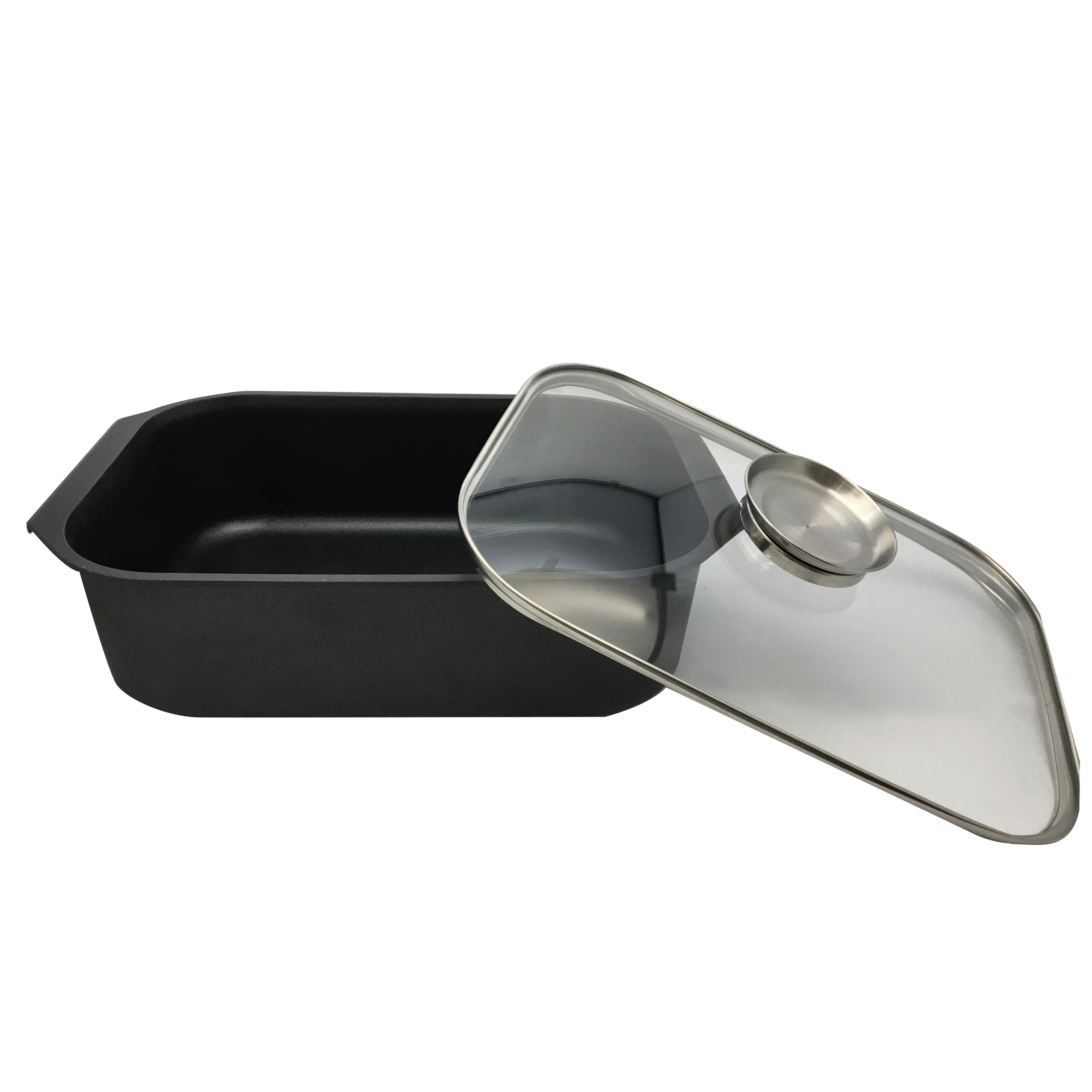 Pecsenyesütő Romy - fekete/áttetsző, Konventionell, Üveg/fém (40/26/11cm) - Premium Living
