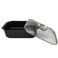 Pecsenyesütő Romy - fekete/áttetsző, Konventionell, Üveg/fém (40/26/11cm) - Premium Living