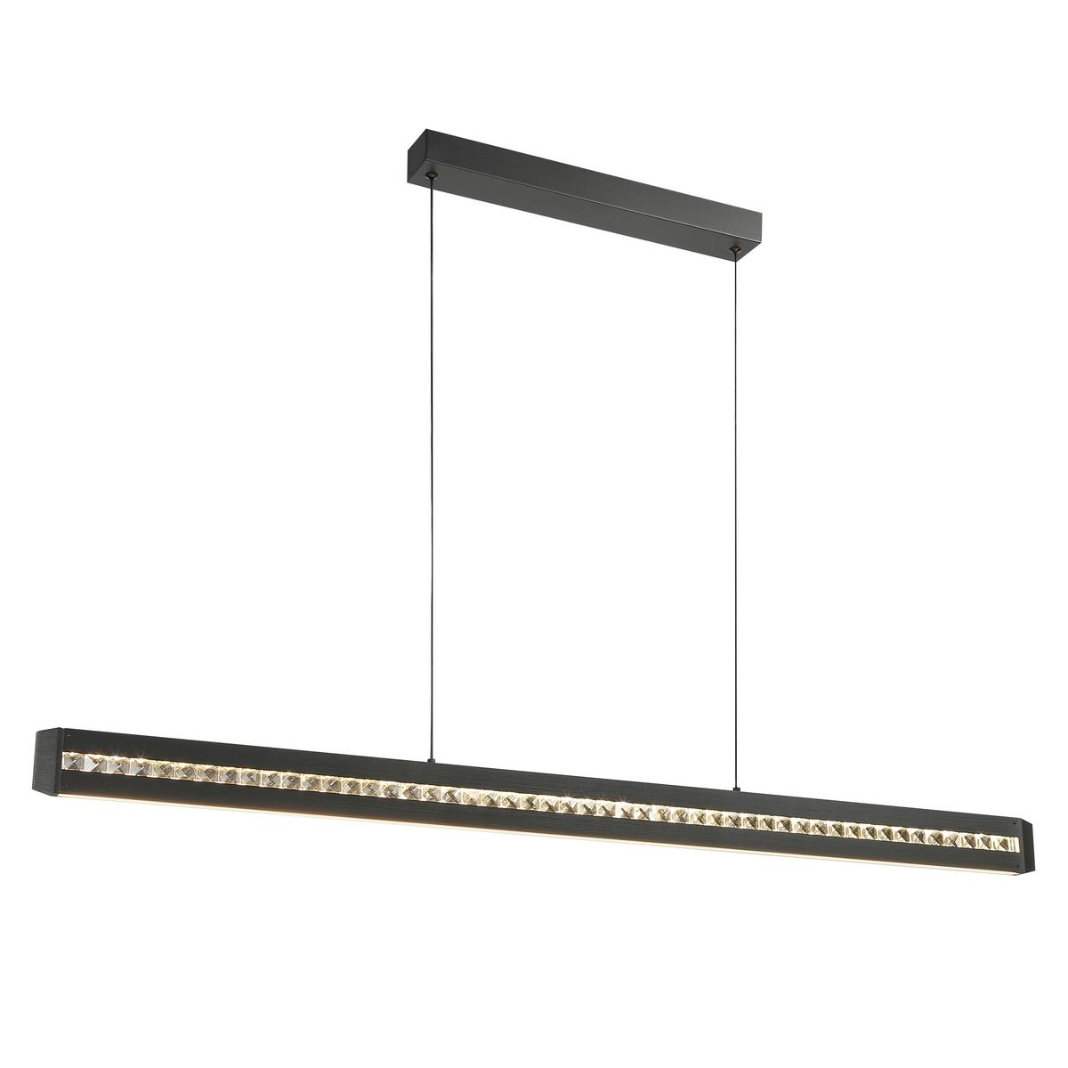 LAMPA WISZĄCA LED G51450/06 BANDA - czarny, Design, metal/szkło (115/6,5/150cm) - Brilliant