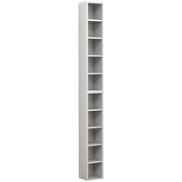 Regal Megosa S, Bela - bela, Design, leseni material (40/94/17cm) - MID.YOU