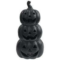Dekokürbis Spooky Schwarz - Schwarz, Keramik/Kunststoff (18,9/34,6/11,1cm) - Mömax