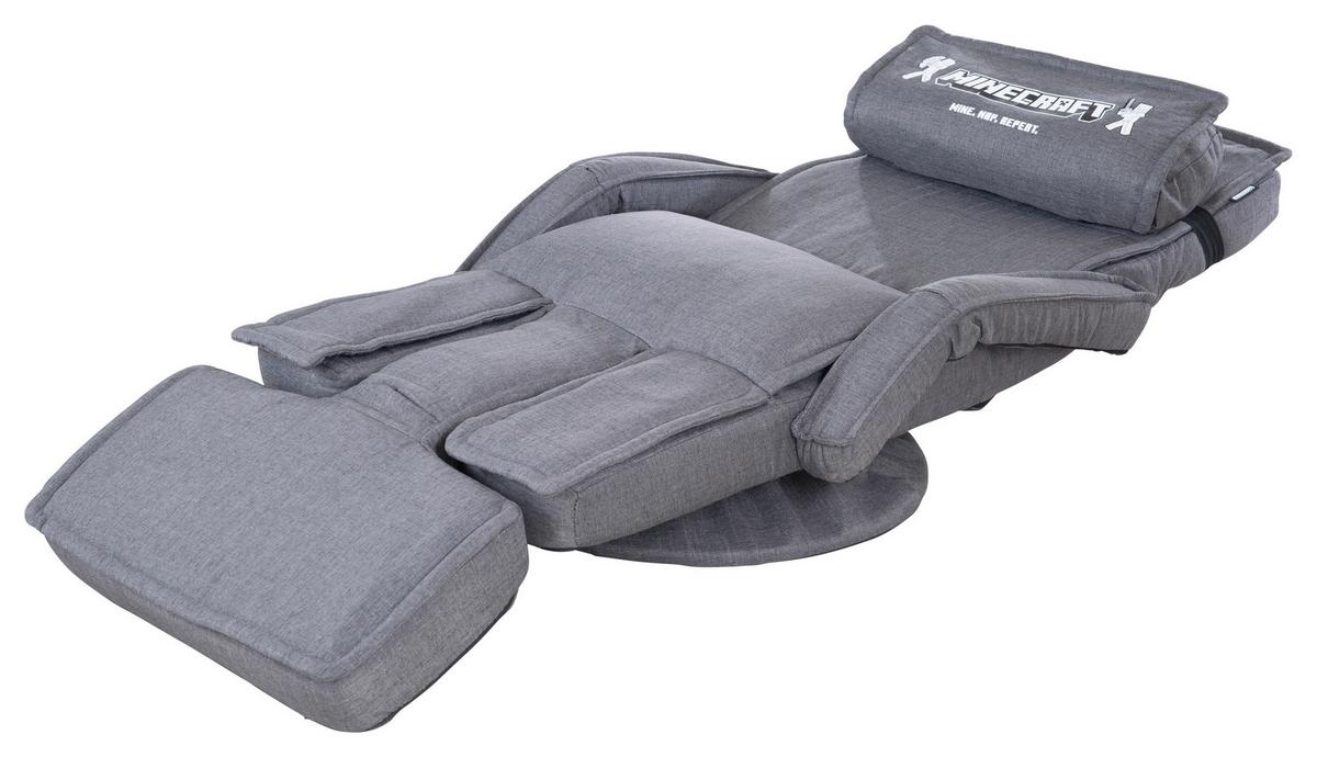 Loungesessel Minecraft ca. 62x80x60 cm Grau - Grau, MODERN, Textil/Metall (62/80/60cm) - Minecraft