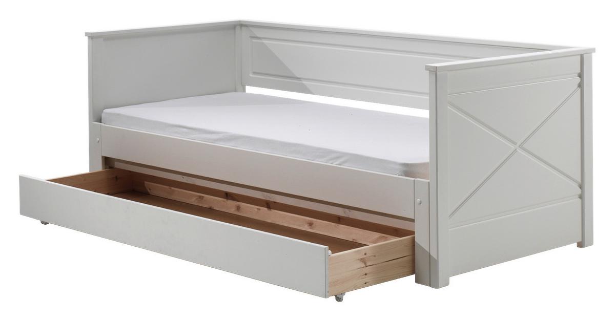 Ausziehbett Pino Weiß - Weiß, MODERN, Holz/Holzwerkstoff (90/180/200cm) - Vipack