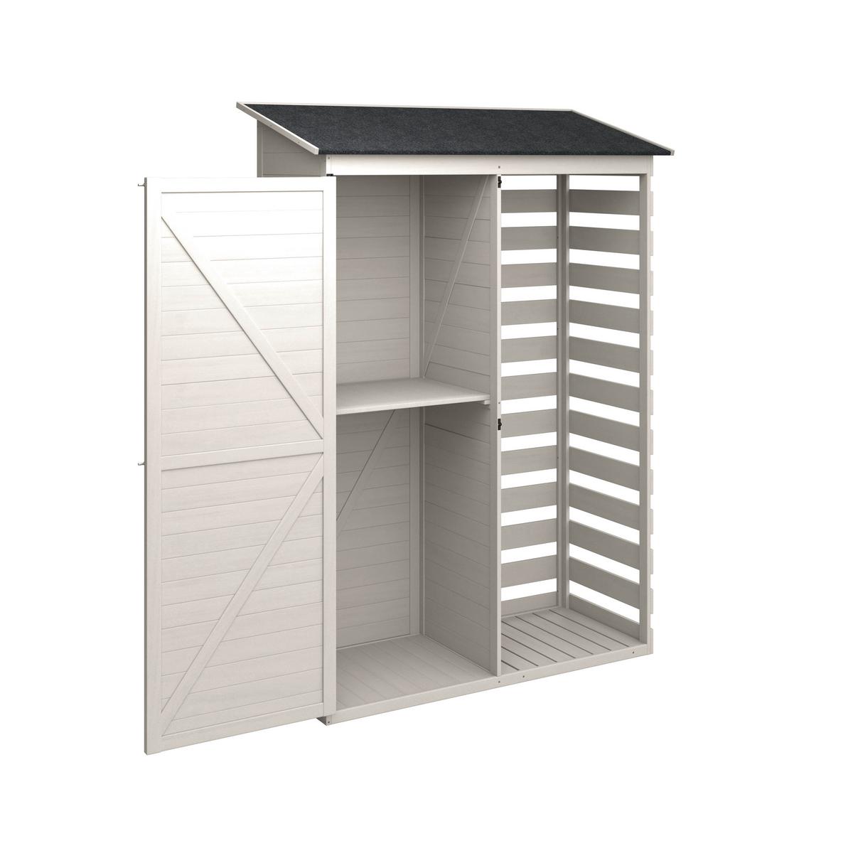 Kućica Za Alat Vera - bijela, Moderno, drvo (130/55/180cm) - Bessagi Garden