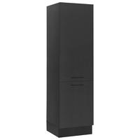 Geräteumbauschrank TURIN KS60 schwarz - Schwarz, MODERN, Holzwerkstoff/Metall (60/210/57cm)