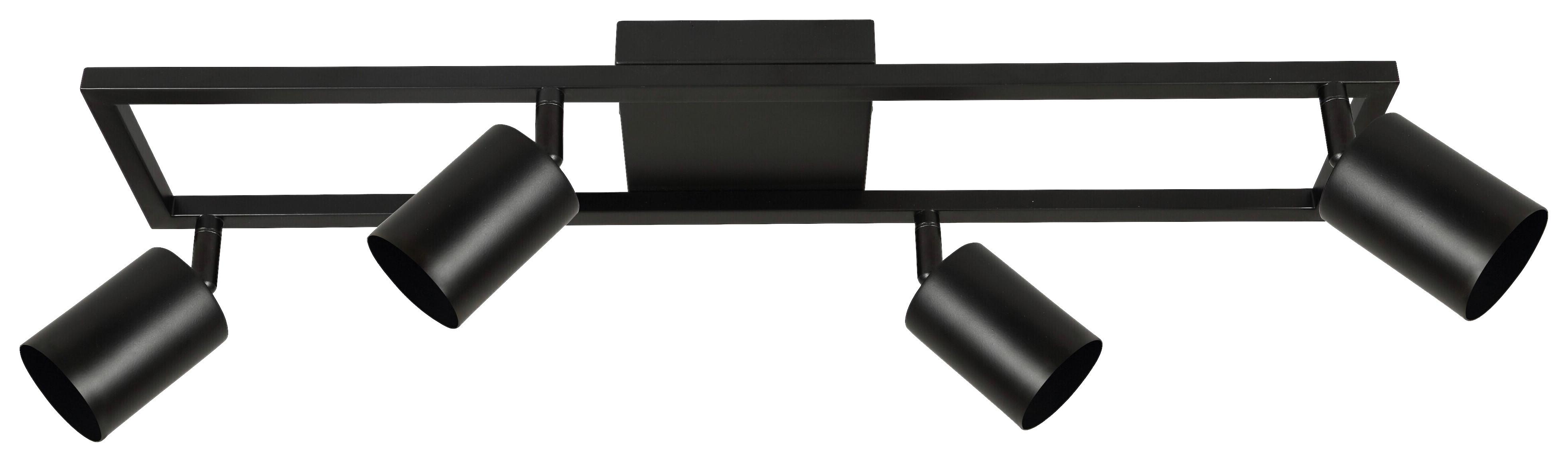 Deckenleuchte Rit Schwarz max. 25 Watt - Schwarz, MODERN, Metall (60/12/15.5cm) - Mömax