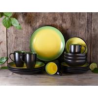 Kombiservice 20220, 16-teilig - Schwarz/Grün, Basics, Keramik (35/34/35cm) - Creatable