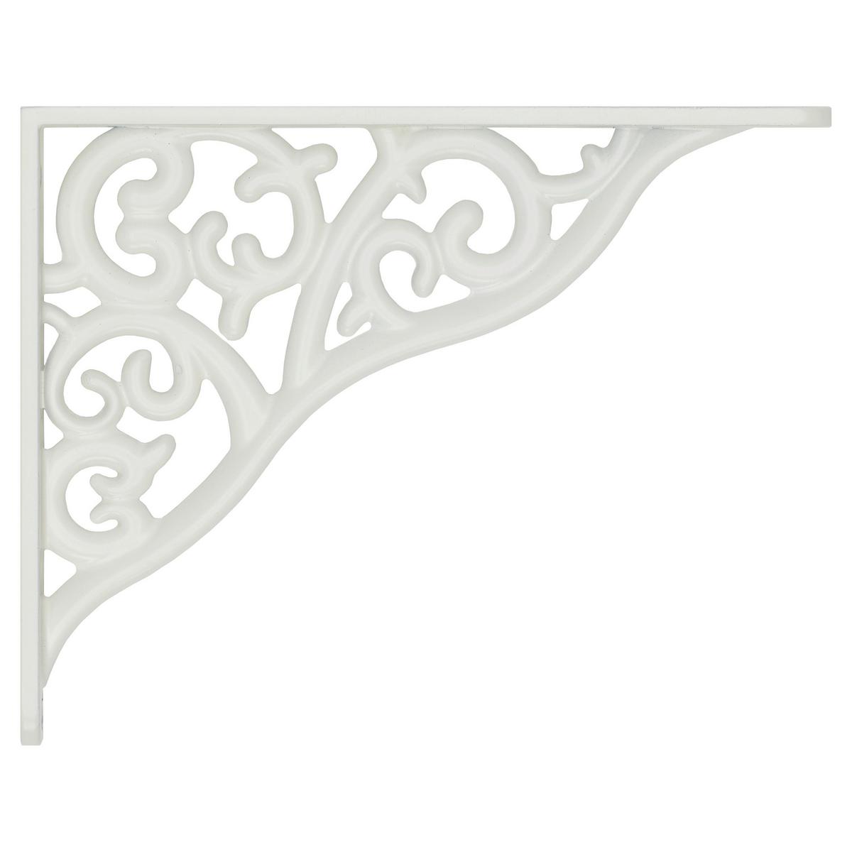 Wandhalter Baroque Weiß - Weiß, KONVENTIONELL, Metall (19/15cm) - Mömax