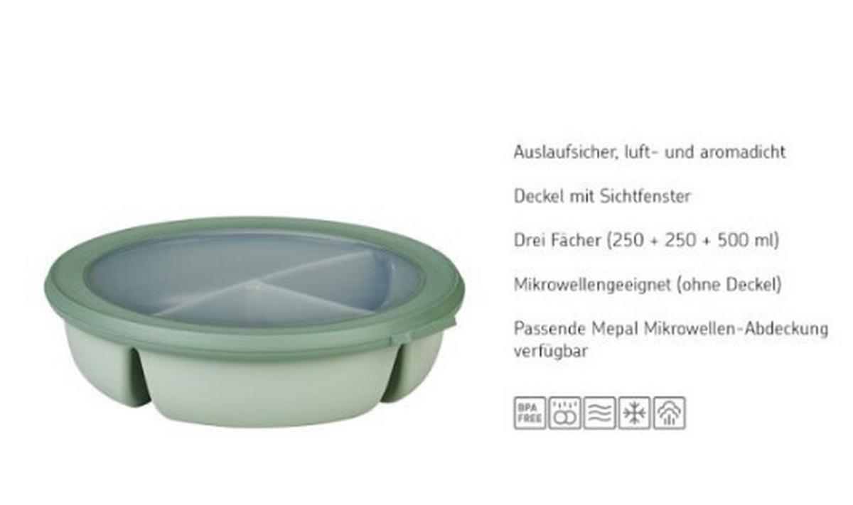 PUDEŁKO NA LUNCH BENTO 106219041100 - czarny/przezroczysty, Konventionell, tworzywo sztuczne (23/6cm) - Mepal