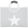 Einkaufstasche Star - Hellgrau/Weiß, Kunststoff/Metall (54/24/40cm) - MÖMAX modern living
