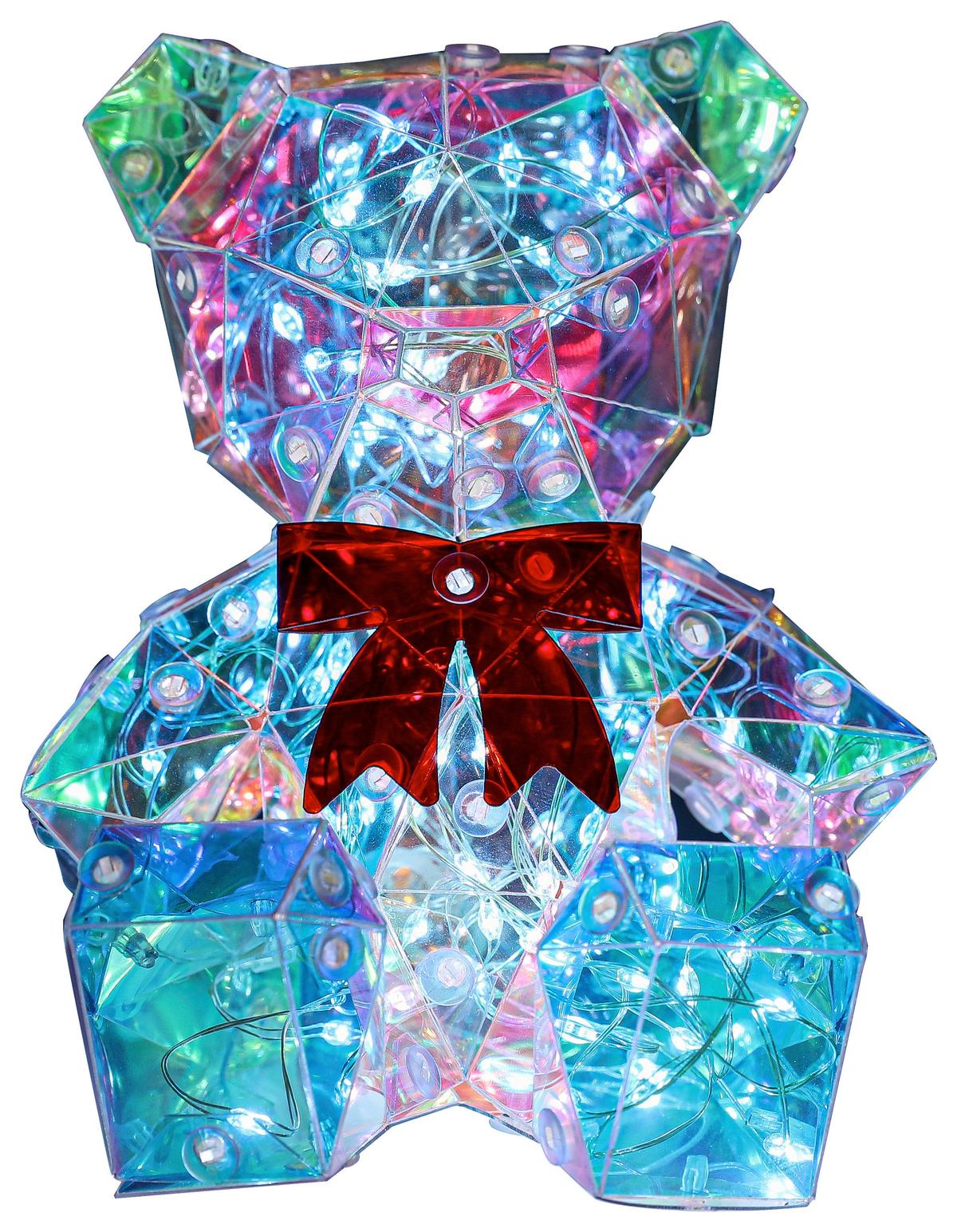 LED-Dekoleuchte Giga Pearl Effekt max. 1,6 Watt - Transparent/Rot, MODERN, Kunststoff (11/11,5/13,5cm) - Mömax