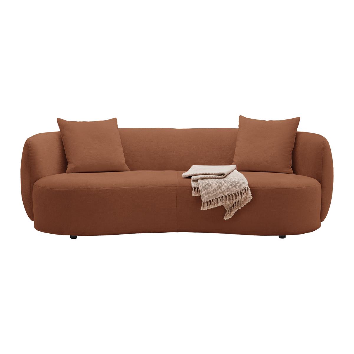 Bigsofa Leonas Kupferfarben - Schwarz/Kupferfarben, MODERN, Kunststoff/Textil (235/72/110cm) - Premium Living