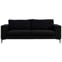 2-SITZER-SOFA BOLERO - Schwarz, Design, Kunststoff/Textil (215/84/88cm) - Livetastic