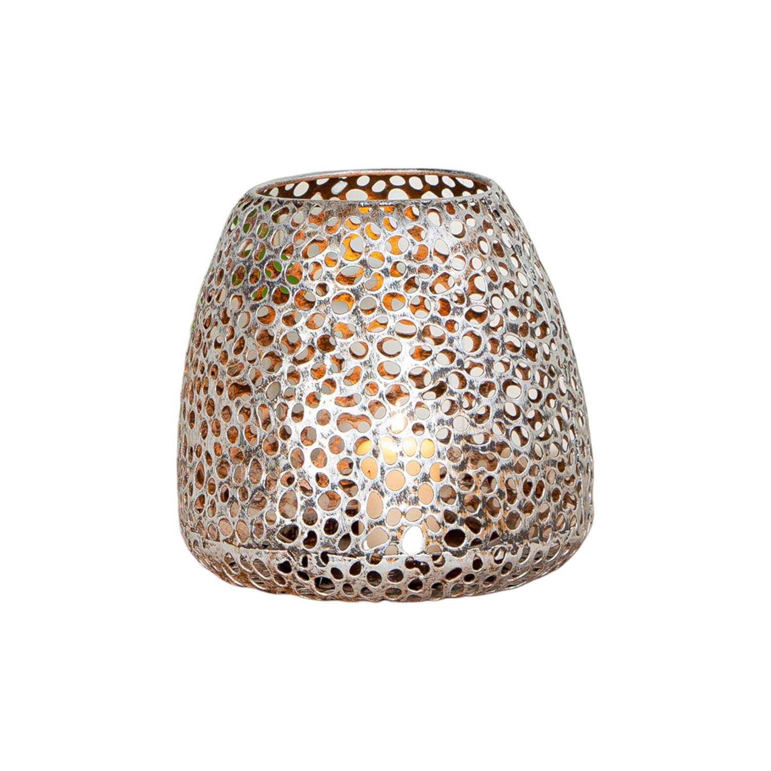 Windlicht Silberfarben - Silberfarben, Basics, Metall (20/20/20cm)