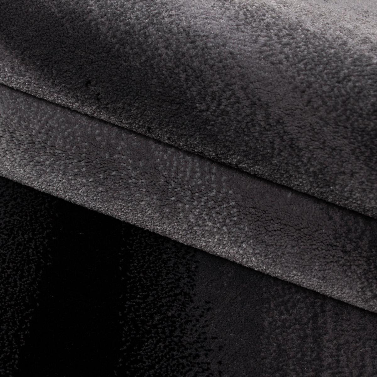 Flachwebeteppich Miami Schwarz ca. 240x340cm - Schwarz, Design, Textil (240/340cm) - Novel