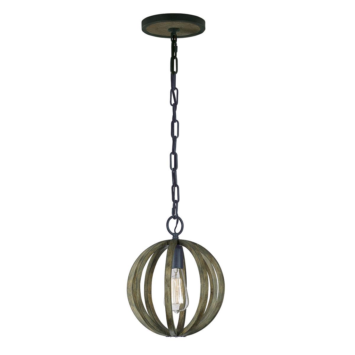 Viseća Svjetiljka Allier Fe-Allier-P-Ww - boje hrasta, Konvencionalno, drvo/metal (25.4/47cm) - Elstead Lighting