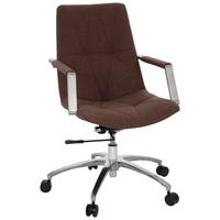 Pisarniški Stol Saranto Ii, Rjava - barve aluminija/rjava, Moderno, kovina/umetna masa (57/100/75cm) - MID.YOU