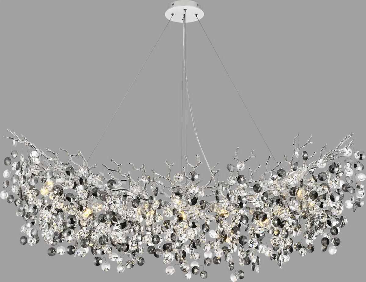 LAMPA WISZĄCA IPSWICH *SBN* - kolor chromowy, Lifestyle, metal/szkło (120/44/150cm) - Novel