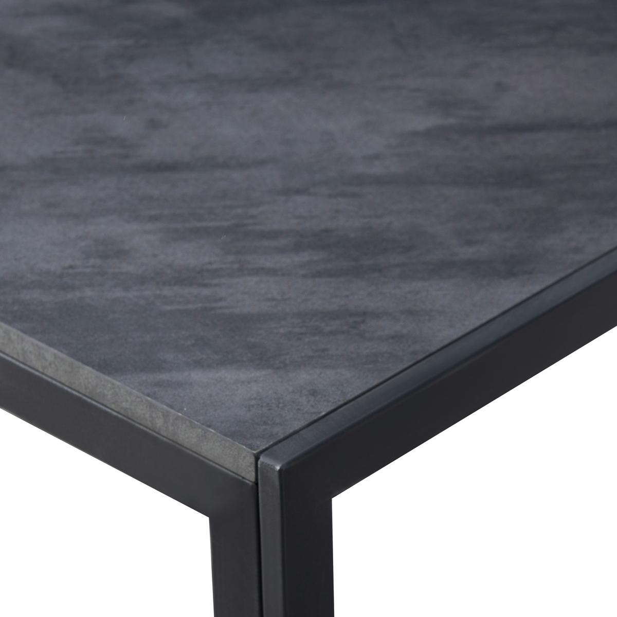 Esstisch Sandro Grau ca. 110x76x70cm - Schwarz/Grau, Modern, Holzwerkstoff/Metall (110/76/70cm) - Based