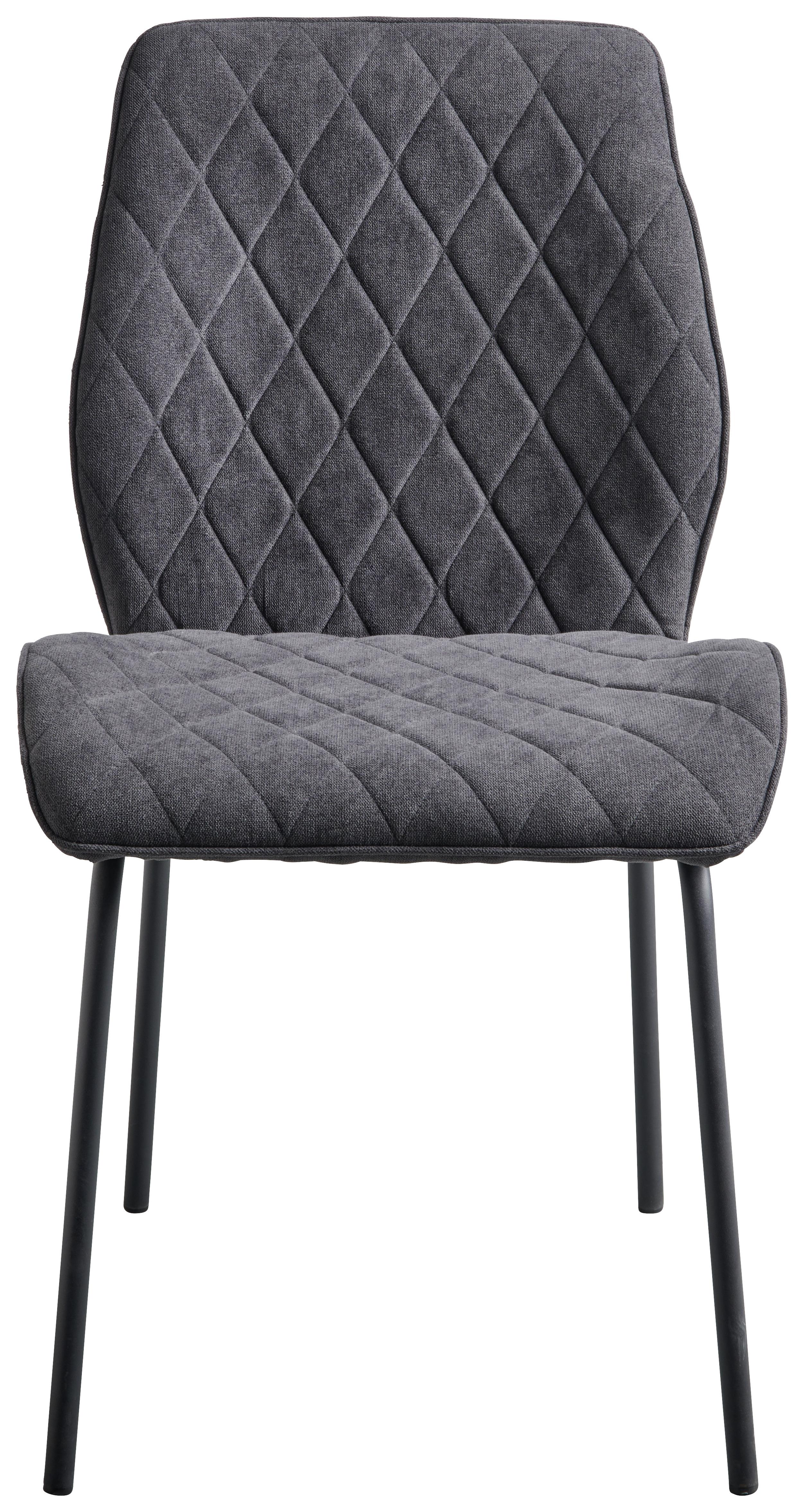 Scaun HILDE - gri închis/negru, Konventionell, lemn/metal (51/87/61cm)